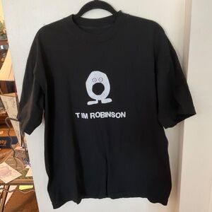 EUC Tim Robinson Black T-shirt "41 Eggs. You Win" Large